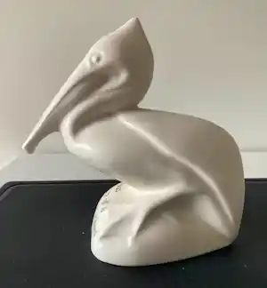 Jan Schonk - Prachtige Art Deco vormgegeven pelikaan 1933 verkocht voor € 150!