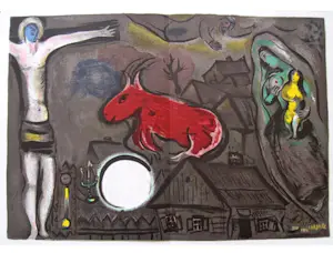 Marc Chagall - 2 Farb-Lithographien "Derriere Le Miroir" von 1950 kopen? Bied vanaf 180!