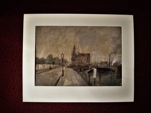 Niet of onleesbaar gesigneerd - circa 1900 - Impressionist. Aquarel - Parijs Saint-Germain-des-Prés - gesig. kopen? Bied vanaf 10!