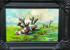 Henk Poeder - Koeien in het weiland verkocht voor € 73!
