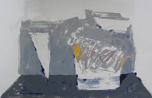 Piet Warffemius - Zeefdruk: grijs en violet - 1982 kopen? Bied vanaf 55!