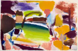 Klaas Boonstra - Gemengde techniek op papier, Abstracte compositie verkocht voor € 63!