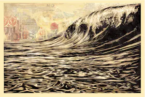 Shepard Fairey - Dark Wave Lithograph kopen? Bied vanaf 10!