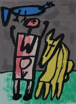 Corneille - Ingelijste zeefdruk: Trois images d'un été - 1992 kopen? Bied vanaf 225!