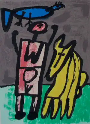 Corneille - Ingelijste zeefdruk: Trois images d'un été - 1992 kopen? Bied vanaf 225!