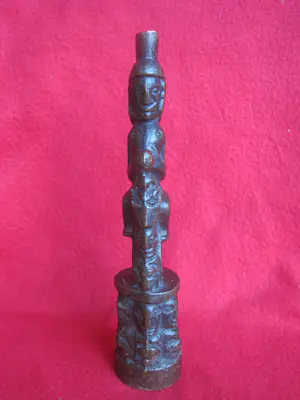 Batak - Bronzen bovenstuk rituele staf. kopen? Bied vanaf 160!