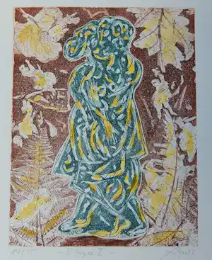 Andreas Dress - Elegie 1 - Radierung mit Unikatcharakter, von Hand aquarelliert 2007 kopen? Bied vanaf 50!