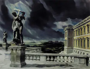 Carel Willink - Ingelijste zeefdruk: "Terras with Hercules" kopen? Bied vanaf 350!