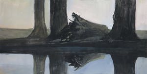Niet of onleesbaar gesigneerd - Gouache, Compositie met bomen - Ingelijst kopen? Bied vanaf 1!