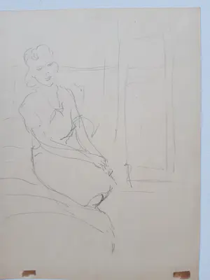 Rene Mels - Naakt ( voorkant) en Zittende dame (achterkant) kopen? Bied vanaf 35!