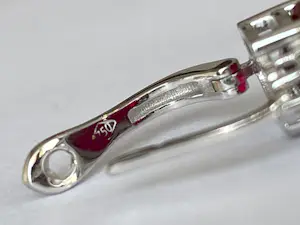 18 Kt witgouden oorbellen met rode robijnen ca 4,00 crt  en diamanten kopen? Bied vanaf 1400!