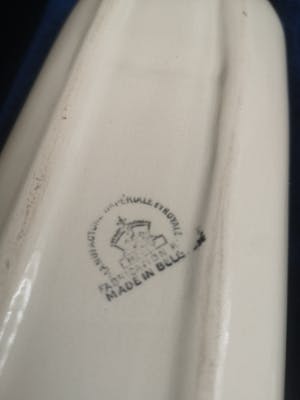 Keramiekfabriek Nimy - Fraai 4 delig Lampetstel, Manifacture Imperiale Royale kopen? Bied vanaf 15!