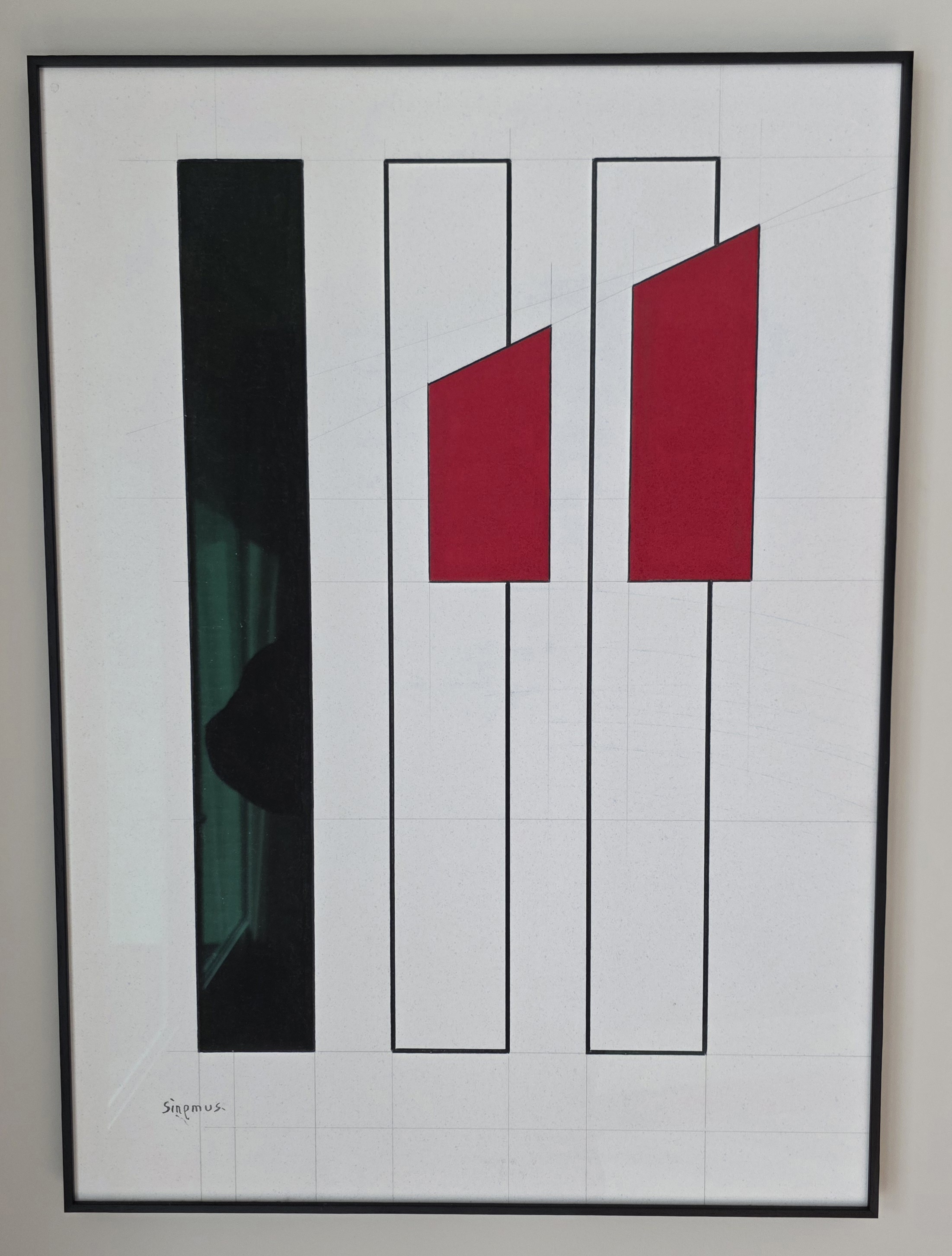 Wim Sinemus - Abstracte compositie kopen? Bied vanaf 500!