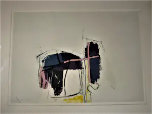 Arty Grimm - Grote abstracte zeefdruk uit de serie 4 seizoenen "Herfst" - mooi ingelijst kopen? Bied vanaf 37!