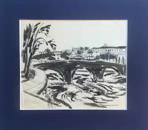 Piet Schoenmakers - brug in Rome verkocht voor € 100!