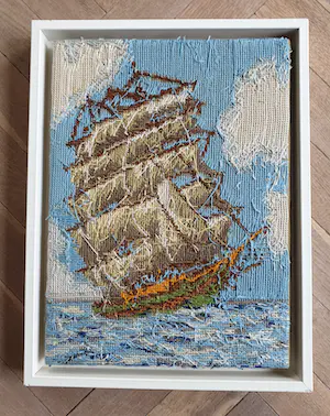 Rob Scholte - Twee Galjoenen - Embroidery Show en Expo Ensor Huis (Hommage aan Jan Hoet) kopen? Bied vanaf 600!