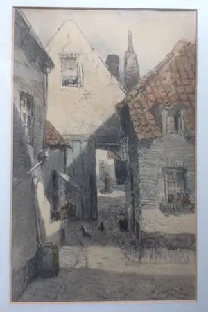 Johannes Josephus Garjeanne - Achterbuurtje ca. 1909 kopen? Bied vanaf 40!