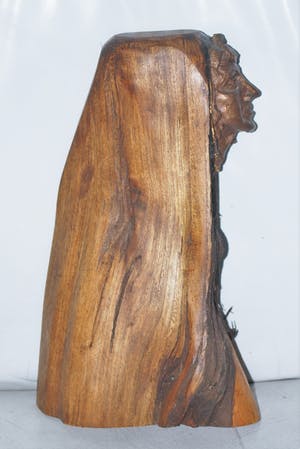 Brons (Onbekend) - Brons in houten beeld kopen? Bied vanaf 45!