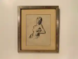 Jean-Francois Millet - Borstbeeld van een naakt jong meisje. Originele lithografie naar Jean-François Millet. kopen? Bied vanaf 84!
