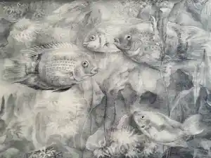 Aart van Dobbenburgh - "Aquarium". kopen? Bied vanaf 75!