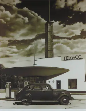 Araun Gordijn - Giclée, Texaco - Ingelijst kopen? Bied vanaf 50!