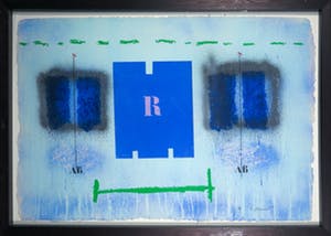 James Coignard - Carborundum op geschept papier, Rigueur bleue - Ingelijst (Groot) kopen? Bied vanaf 140!