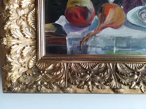 Niet of onleesbaar gesigneerd - Fraai stilleven met uien en vis kopen? Bied vanaf 1!