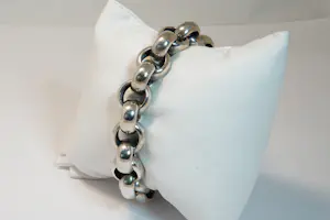 39 - 2e gehalte zilveren holle jasseron armband kopen? Bied vanaf 140!