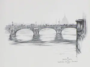 Anton Pieck - Waterloo Bridge Londen - Litho kopen? Bied vanaf 1!