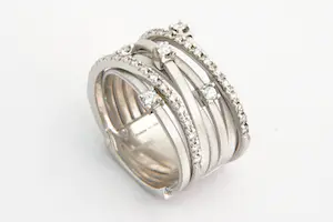 163- Exclusieve MARCO BICEGO 18 Krt design ring "GOA" met 0.40ct diamant kopen? Bied vanaf 970!