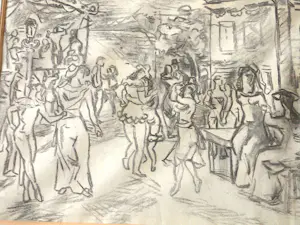 Albert Muis - Gemengde techniek - Feest op het Plein kopen? Bied vanaf 195!