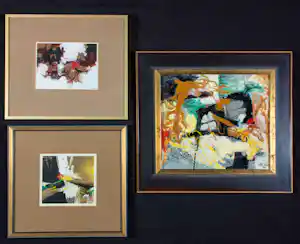 Albert Klijn - Gemengde techniek, Lot van drie werken - Ingelijst verkocht voor € 70!