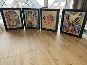 Carla van Slooten - 4 moderne werken kopen? Bied vanaf 250!