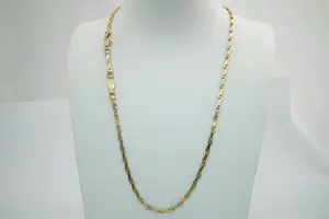 38 - Exclusief "Eurocatene Arezzo Italy" 18 Krt massief gouden "Scroll" collier kopen? Bied vanaf 1300!