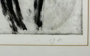Raph de Haas - Set van 2 x Monotype op papier, Zonder titel - Ingelijst kopen? Bied vanaf 60!