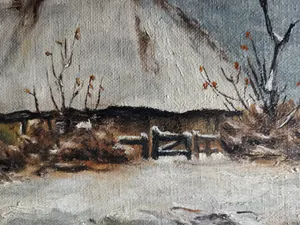 Niet of onleesbaar gesigneerd - Hollands winterlandschap met boer en kar kopen? Bied vanaf 1!