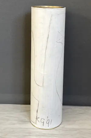 Klaas Gubbels - Handbeschilderde koker - object kopen? Bied vanaf 250!