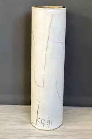 Klaas Gubbels - Handbeschilderde koker - object kopen? Bied vanaf 250!