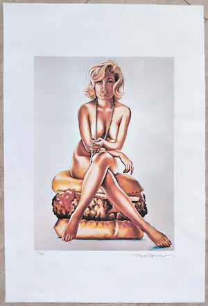Mel Ramos - Hamburger Girl, genummerde offset litho kopen? Bied vanaf 75!