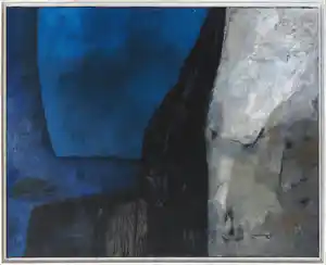 Jos Schimmer - Olieverf op doek, Intens compositie - Ingelijst (Groot) verkocht voor € 175!