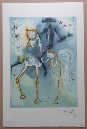 Salvador Dali - LES CHEVAUX DE DALI / KLEURLITHO / 56x36cm / DROOGSTEMPEL / 1983 kopen? Bied vanaf 45!