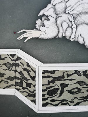 Katinka Niederstrasser - Schuilend naakt, aquatint ets kopen? Bied vanaf 40!