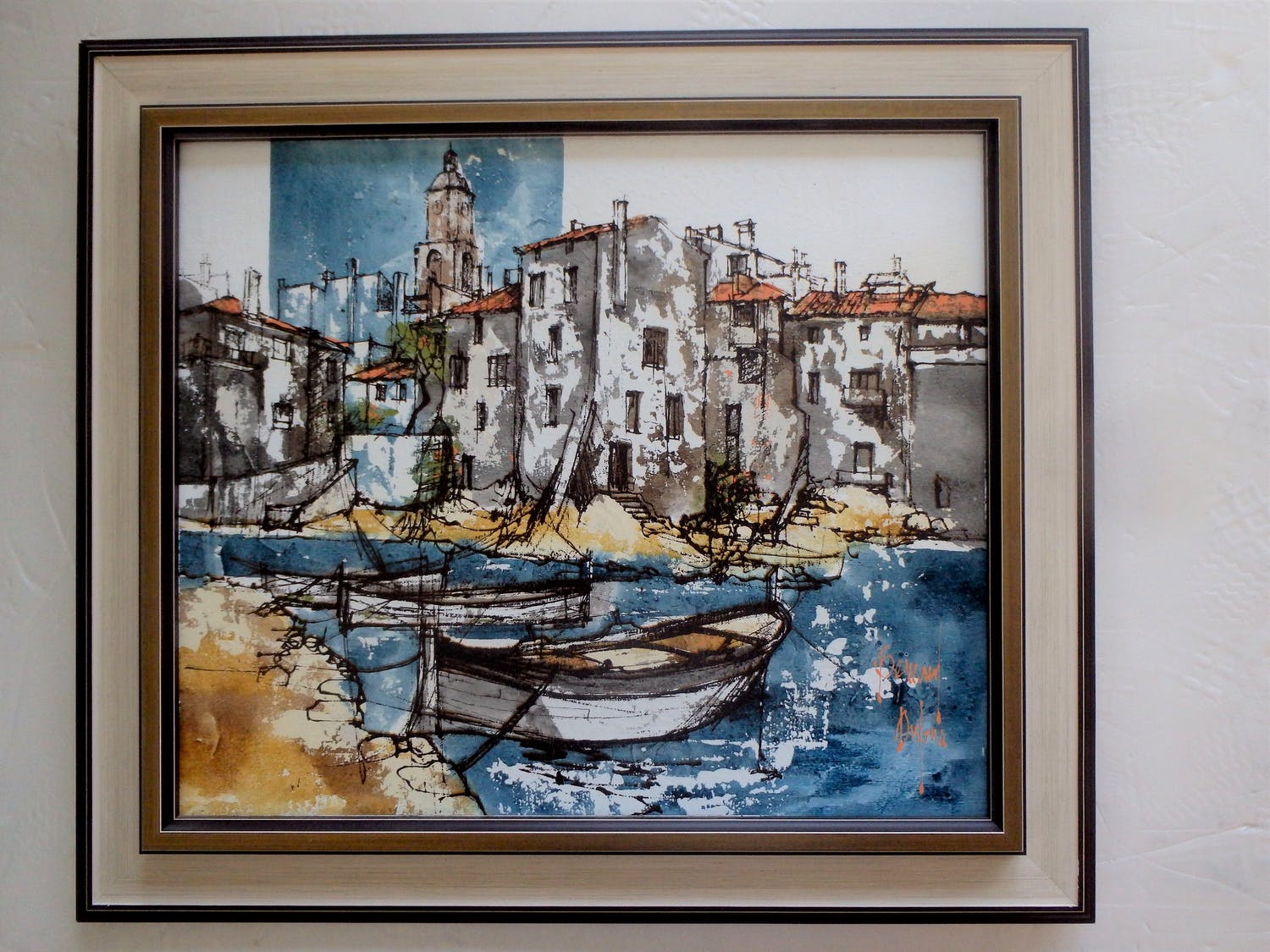 Bernard Dufour - Haventje aan de Mediterranée sold! View the
