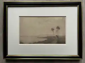 Jan Mankes - Originele Heliogravure Waterlandschap 1923 verkocht voor € 175!