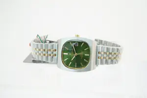 82- Vintage Jacob Zech "TV-model" polshorloge - Green sunray dial - Automaat kopen? Bied vanaf 285!