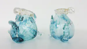 Yvon Trossèl - Twee glazen blauwe muisjes kopen? Bied vanaf 70!
