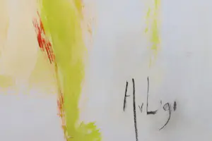 Niet of onleesbaar gesigneerd - Gemengde techniek op papier, Zonder titel - Ingelijst kopen? Bied vanaf 1!