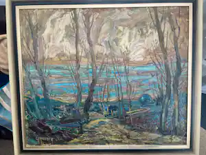 Charles Hollman - Boslandschap in de winter kopen? Bied vanaf 200!