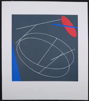 Marius Quee - Zeefdruk, Abstract-geometrische compositie kopen? Bied vanaf 40!