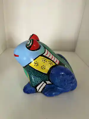 Marianne Bey - Kleurrijke Kikker verkocht voor € 30!